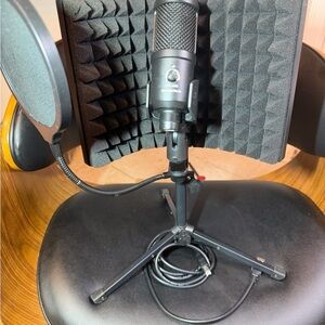 SwaykTech Studio Recording Microphone Isolation Shield with Pop Filter used